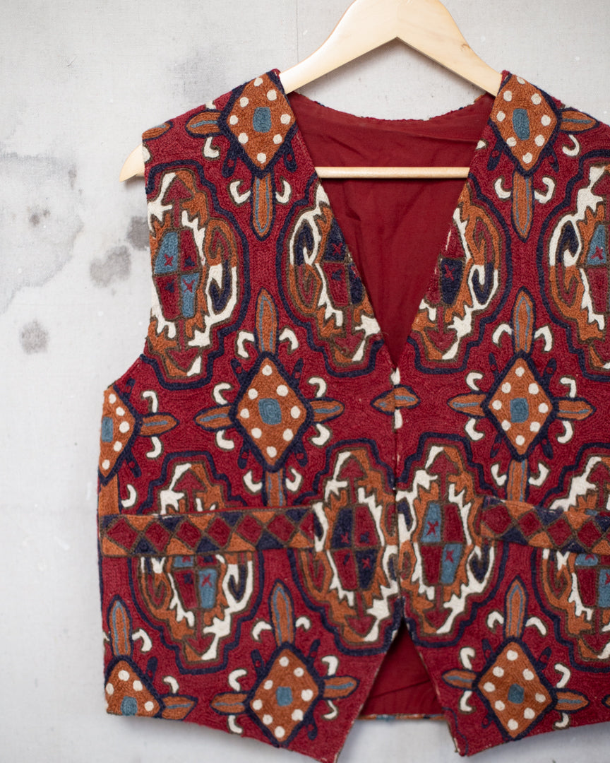 Vintage Hand Woven Vest - M