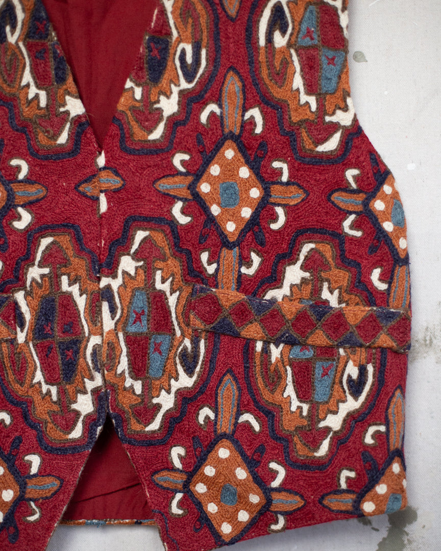 Vintage Hand Woven Vest - M