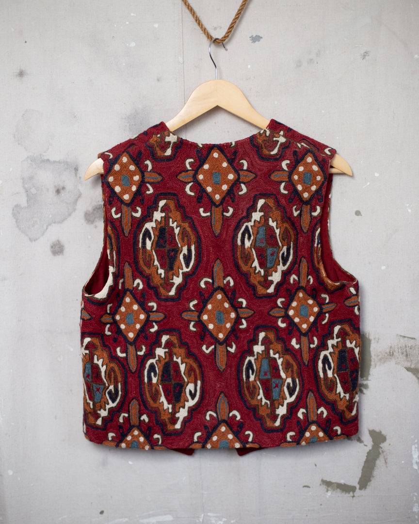 Vintage Hand Woven Vest - M