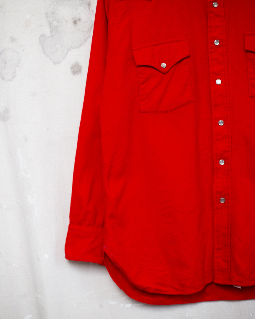 1980S Pendleton Wool Pearl Snap Western Shirt - M