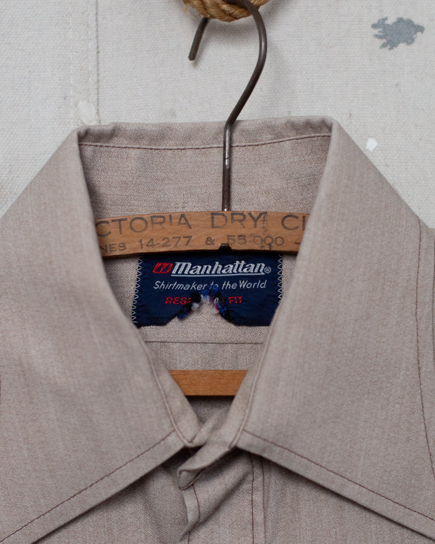 1970S Manhattan Dagger Collar Shirt - L