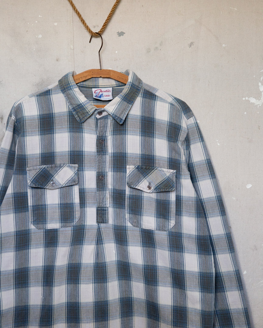 1980S Well Worn Frontier Pull Over Shirt - L