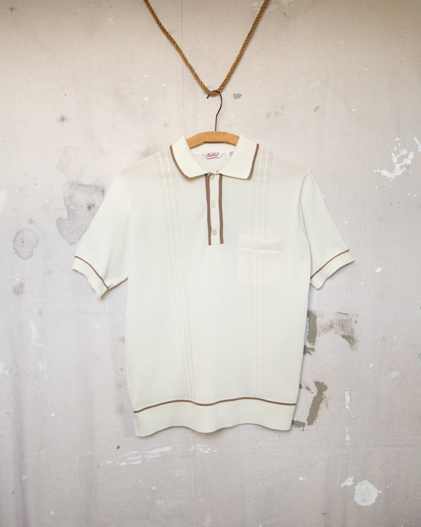 1970S Well Worn Lichfield Crimpset Polo - M