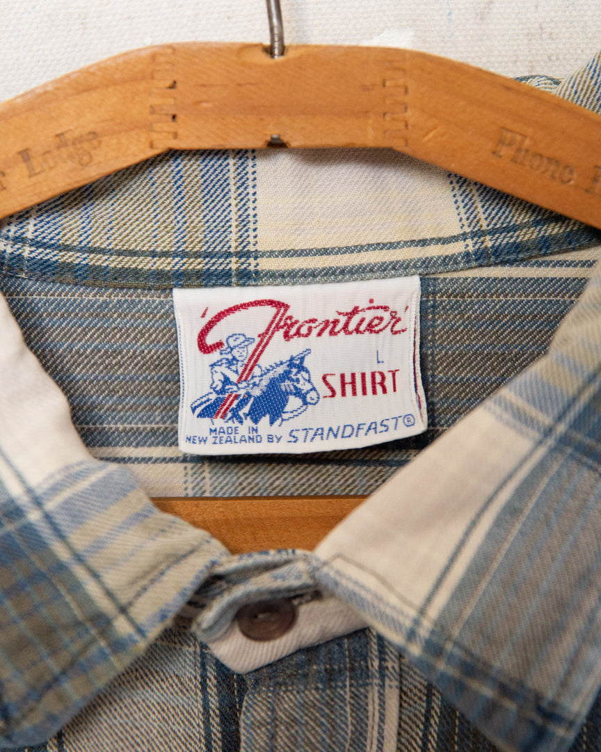 1980S Well Worn Frontier Pull Over Shirt - L