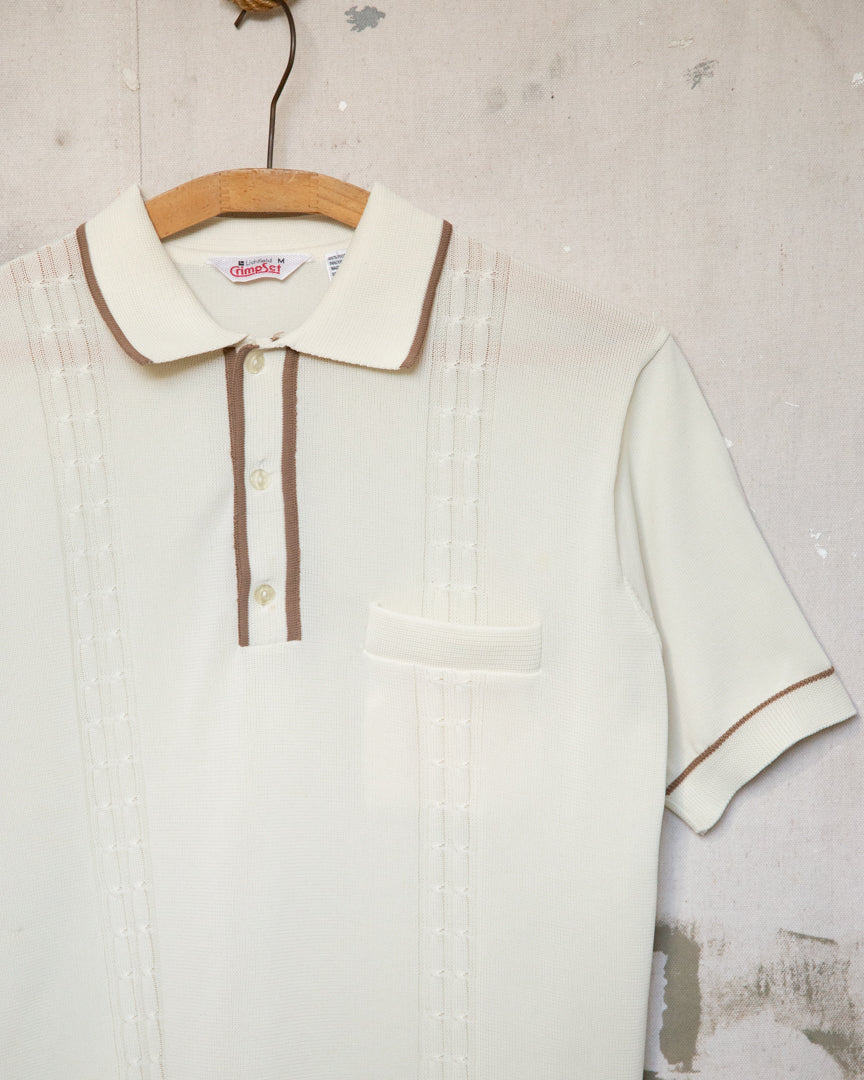 1970S Well Worn Lichfield Crimpset Polo - M