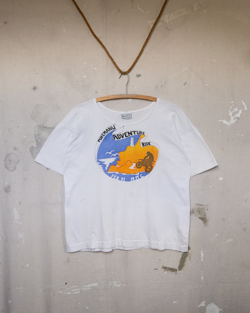 1991 Well Worn Pukemanu Adventure Ride Tee - L