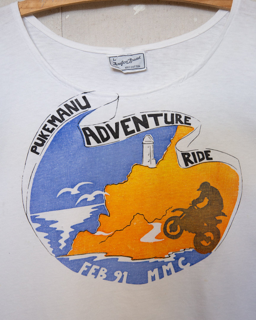 1991 Well Worn Pukemanu Adventure Ride Tee - L