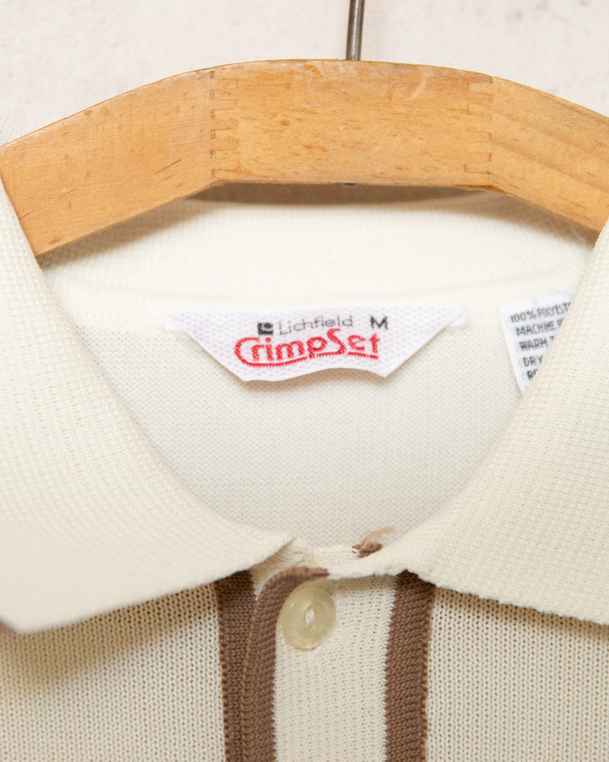 1970S Well Worn Lichfield Crimpset Polo - M