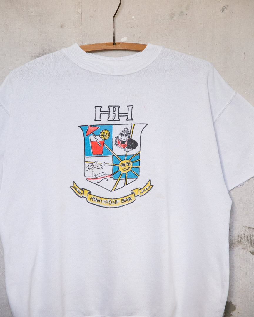 1980S Well Worn Cut Sleeve Crewneck - M/L