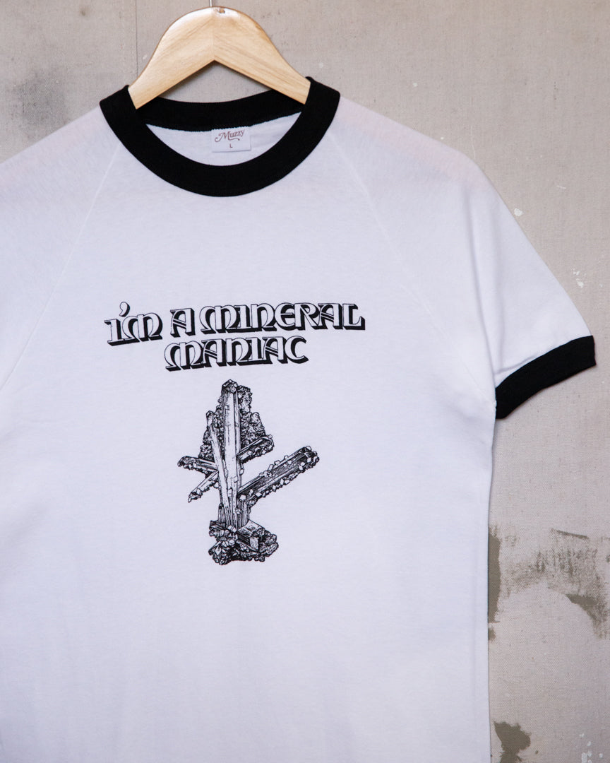 1980S I'm A Mineral Maniac Ringer Tee - L