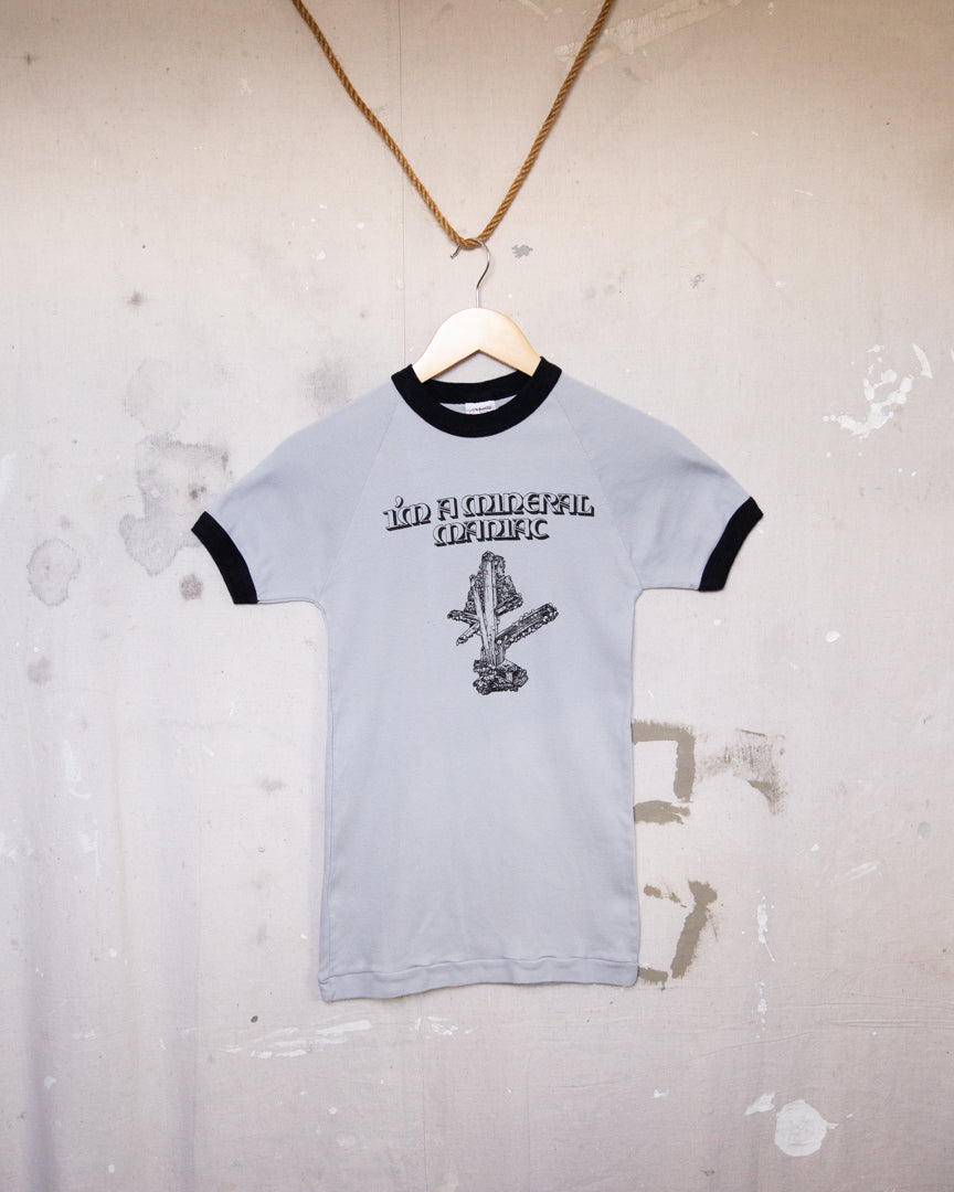 1980S I'm A Mineral Maniac Ringer Tee Grey - S