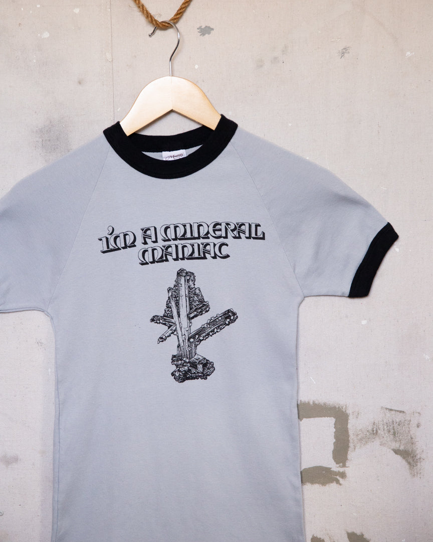 1980S I'm A Mineral Maniac Ringer Tee Grey - S