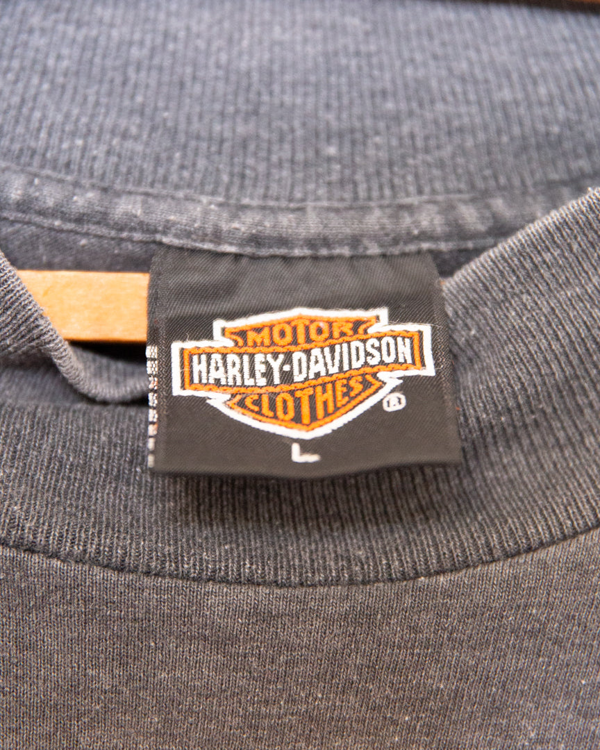 1990S Well Worn Harley Davidson Long Sleeve - L