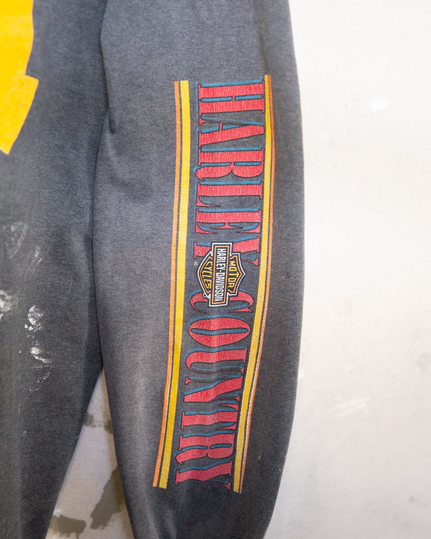 1990S Well Worn Harley Davidson Long Sleeve - L