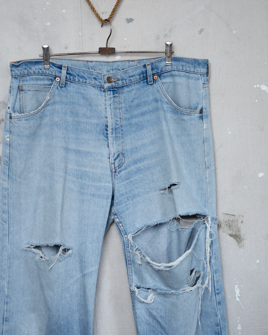 1990S Thrashed Safety Pin Levis - 38