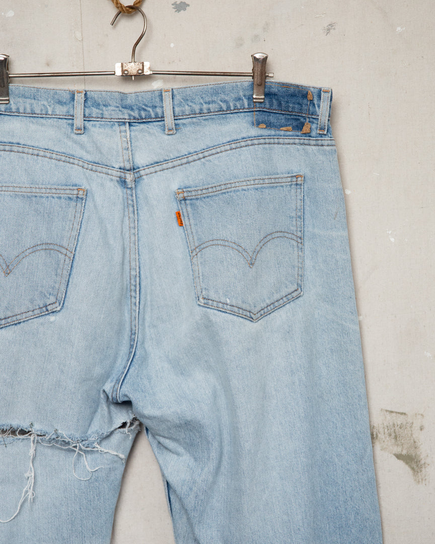 1990S Thrashed Safety Pin Levis - 38