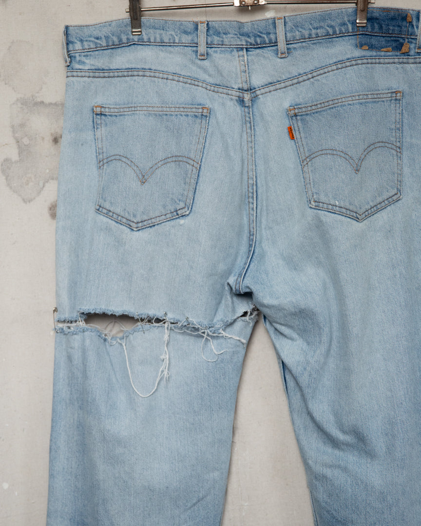 1990S Thrashed Safety Pin Levis - 38