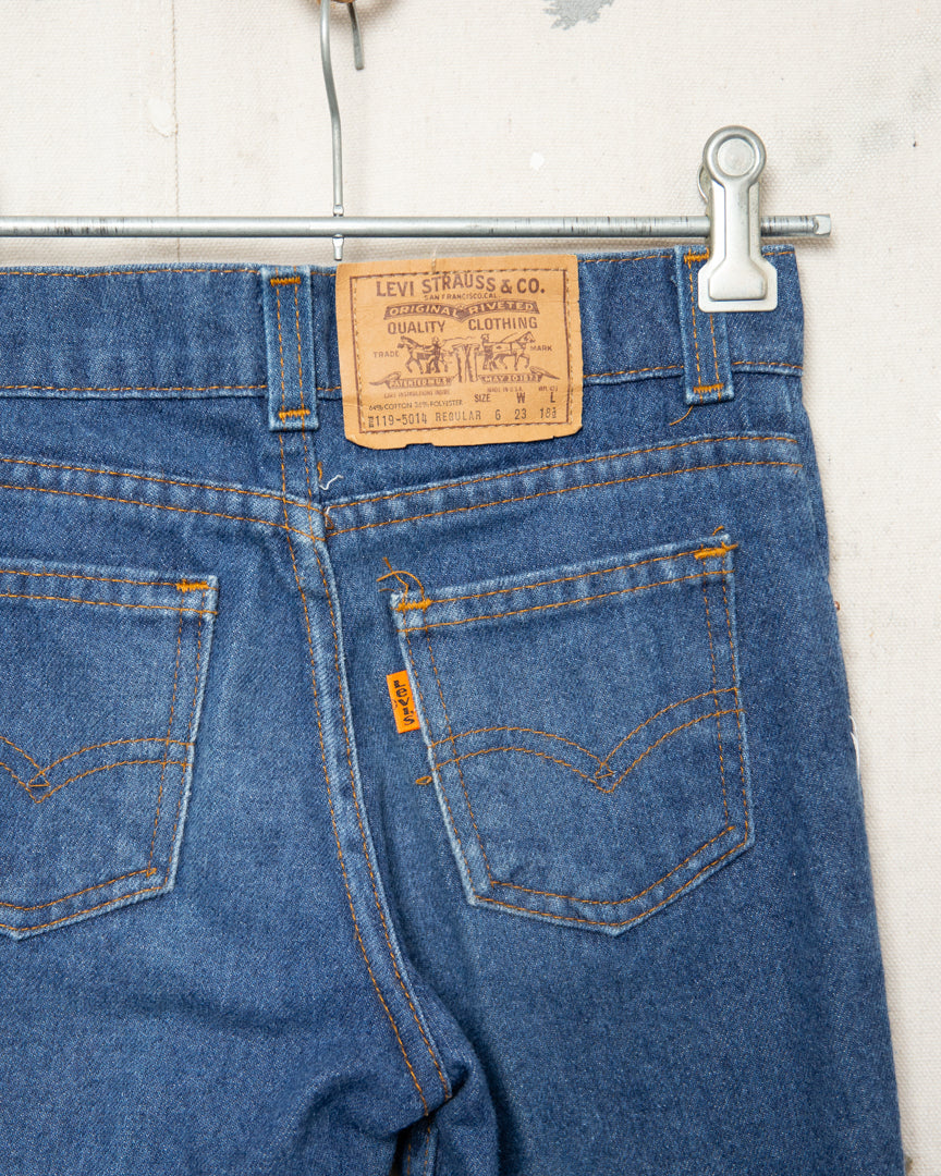 1990S Levis Kids Orange Tab Jeans