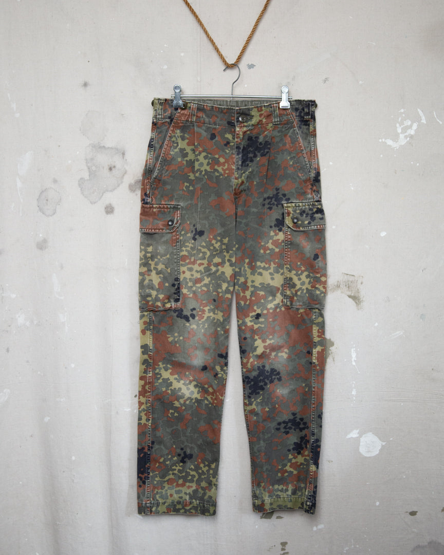 1990S Well Worn German Flecktarn Combat Trousers - 30