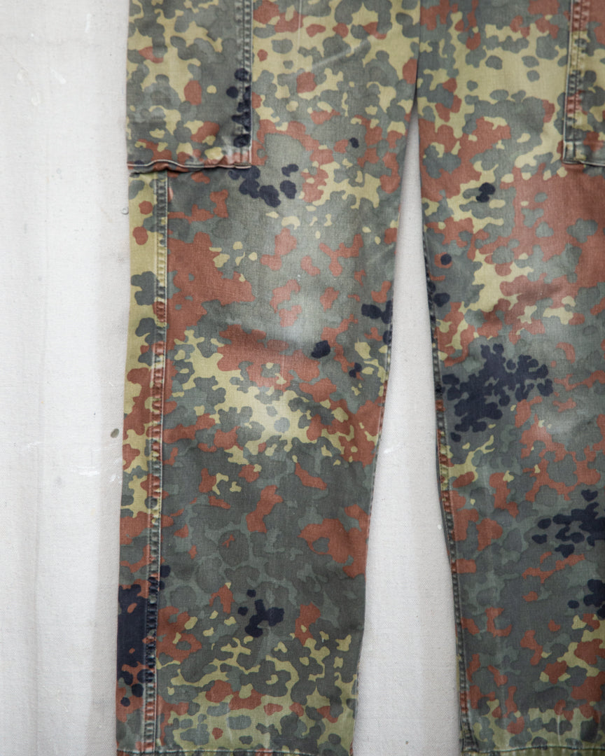 1990S Well Worn German Flecktarn Combat Trousers - 30