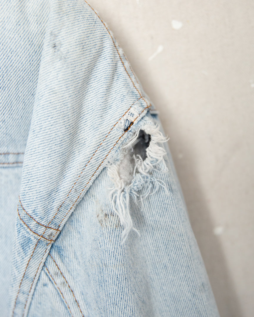 1980S/90S NZ Made Levis Sherpa Lined Denim Jacket - M