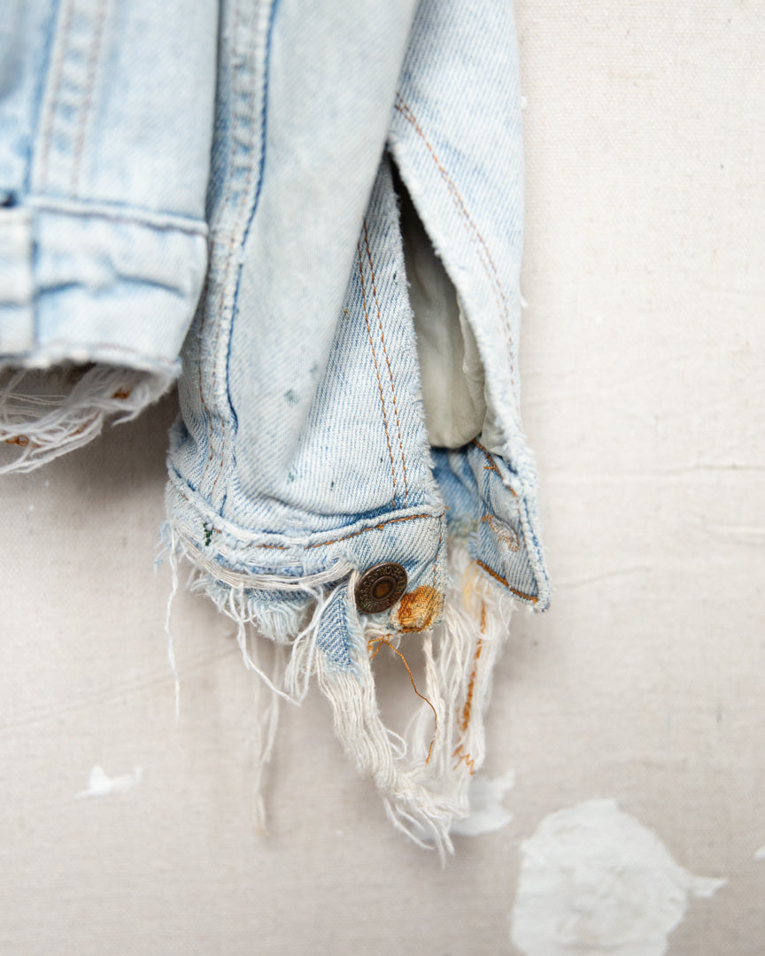 1980S/90S NZ Made Levis Sherpa Lined Denim Jacket - M