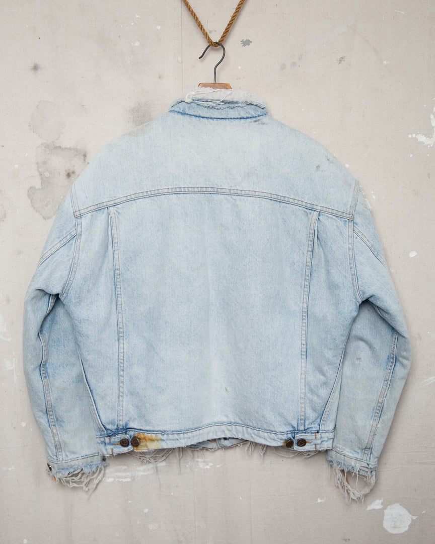 1980S/90S NZ Made Levis Sherpa Lined Denim Jacket - M