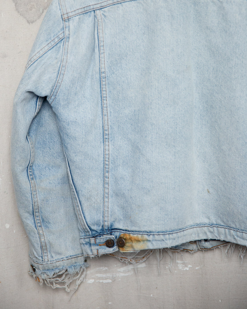 1980S/90S NZ Made Levis Sherpa Lined Denim Jacket - M