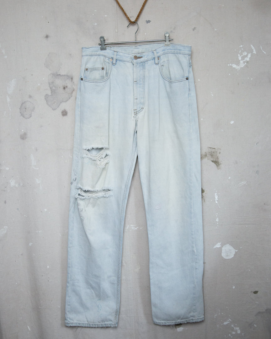 1990S Well Worn Denim Jeans - 34