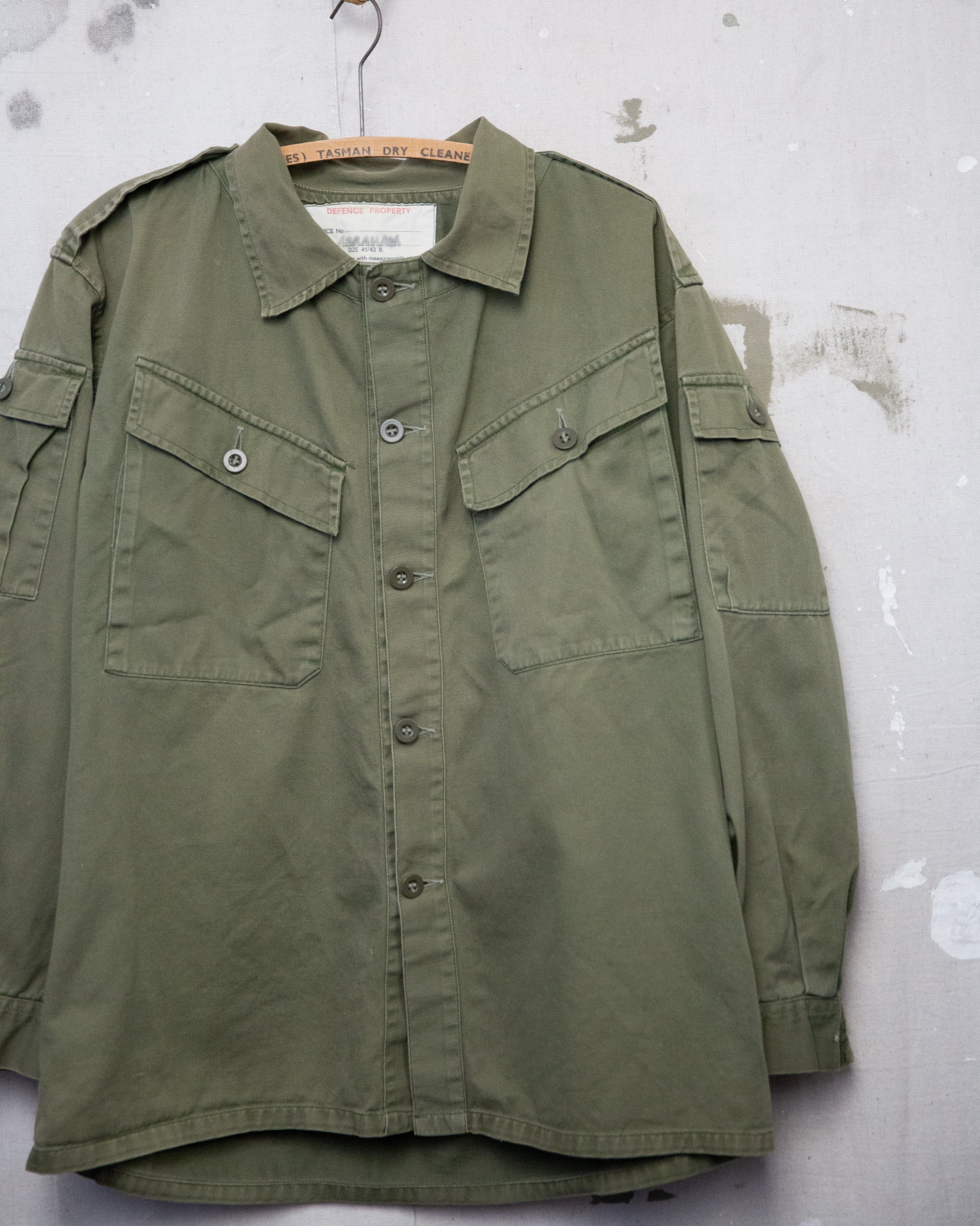 1970S NZ Army Slant Pocket Shirt - 41/43