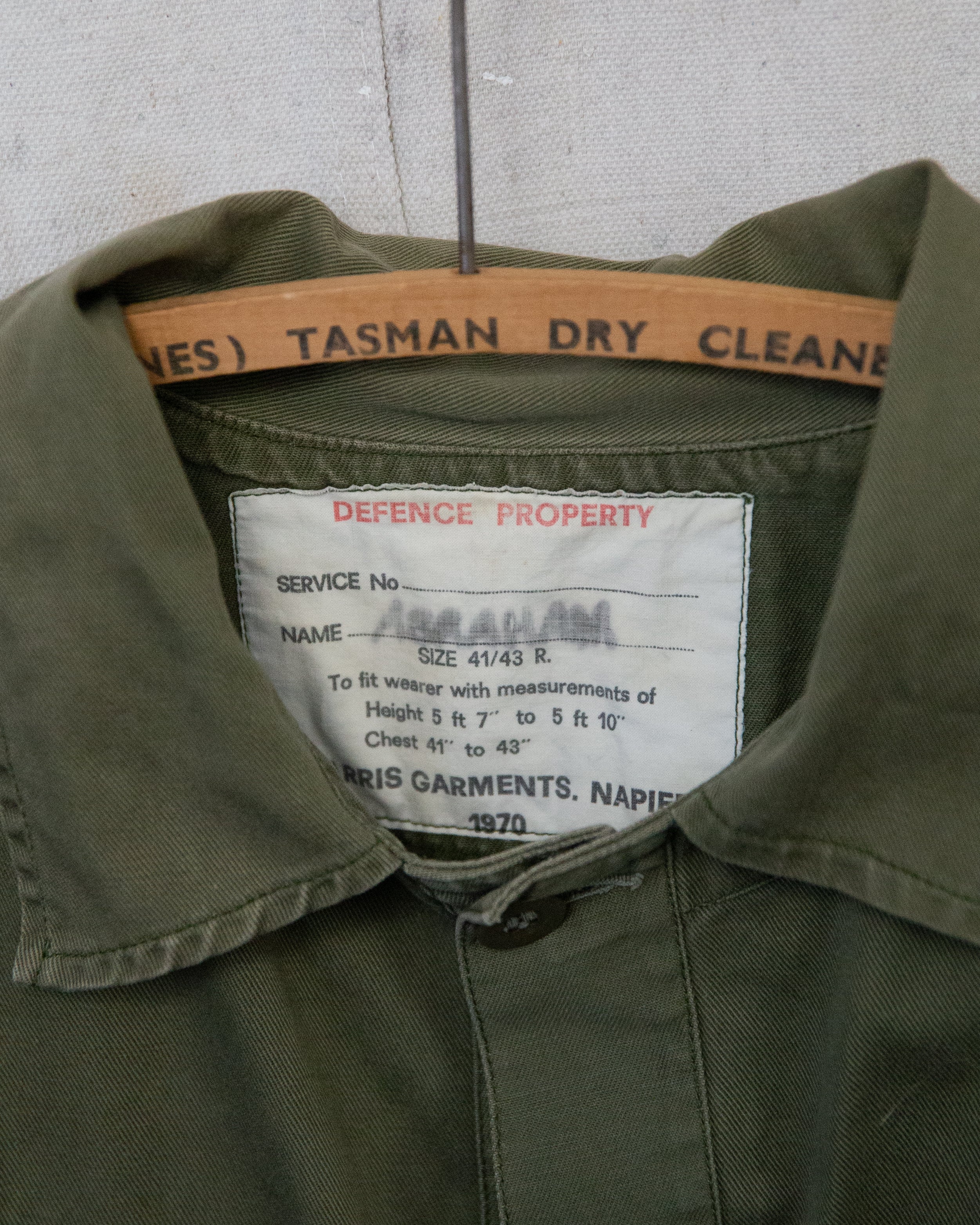 1970S NZ Army Slant Pocket Shirt - 41/43