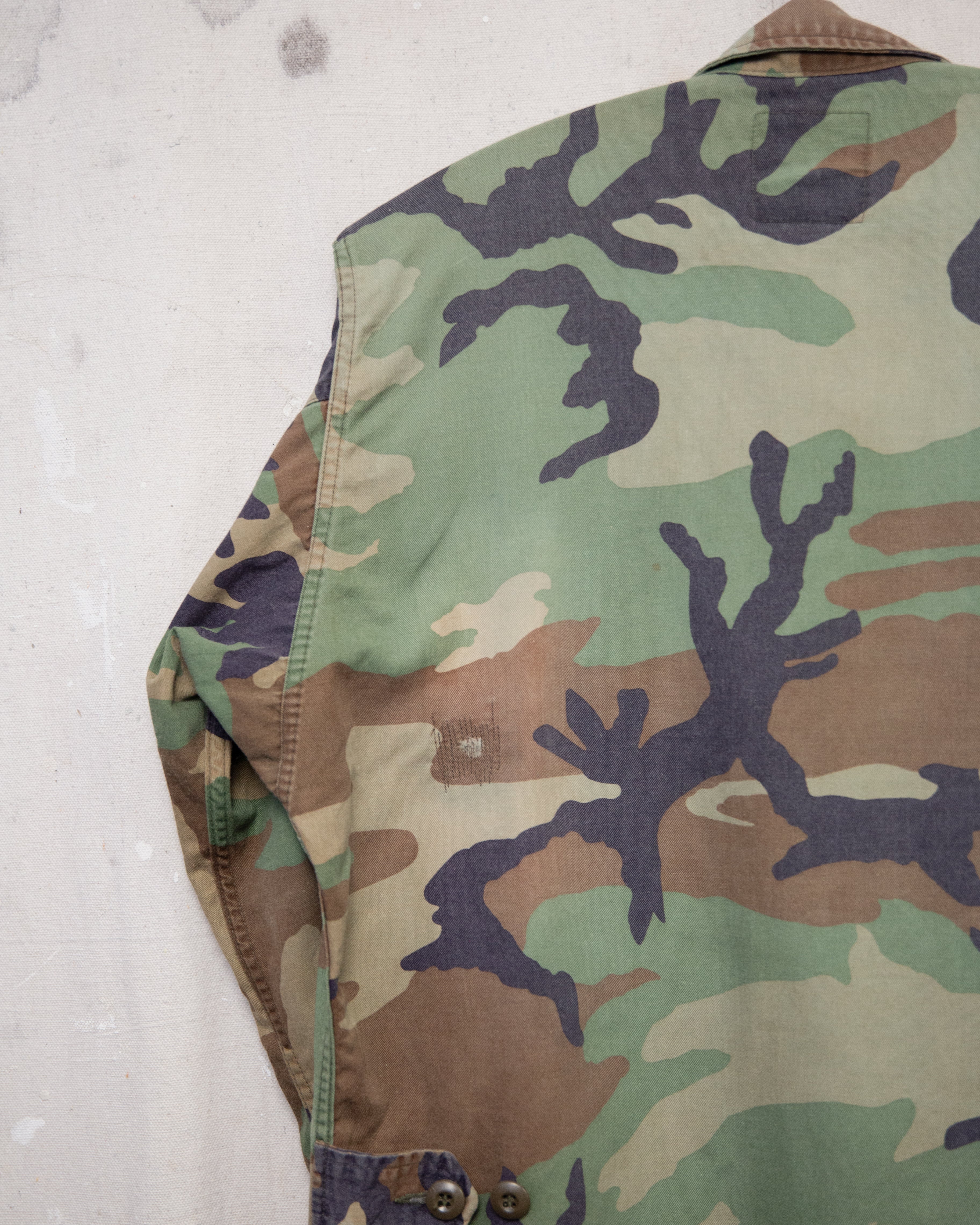 1980/90S Woodland Camo Jacket - Small/Long