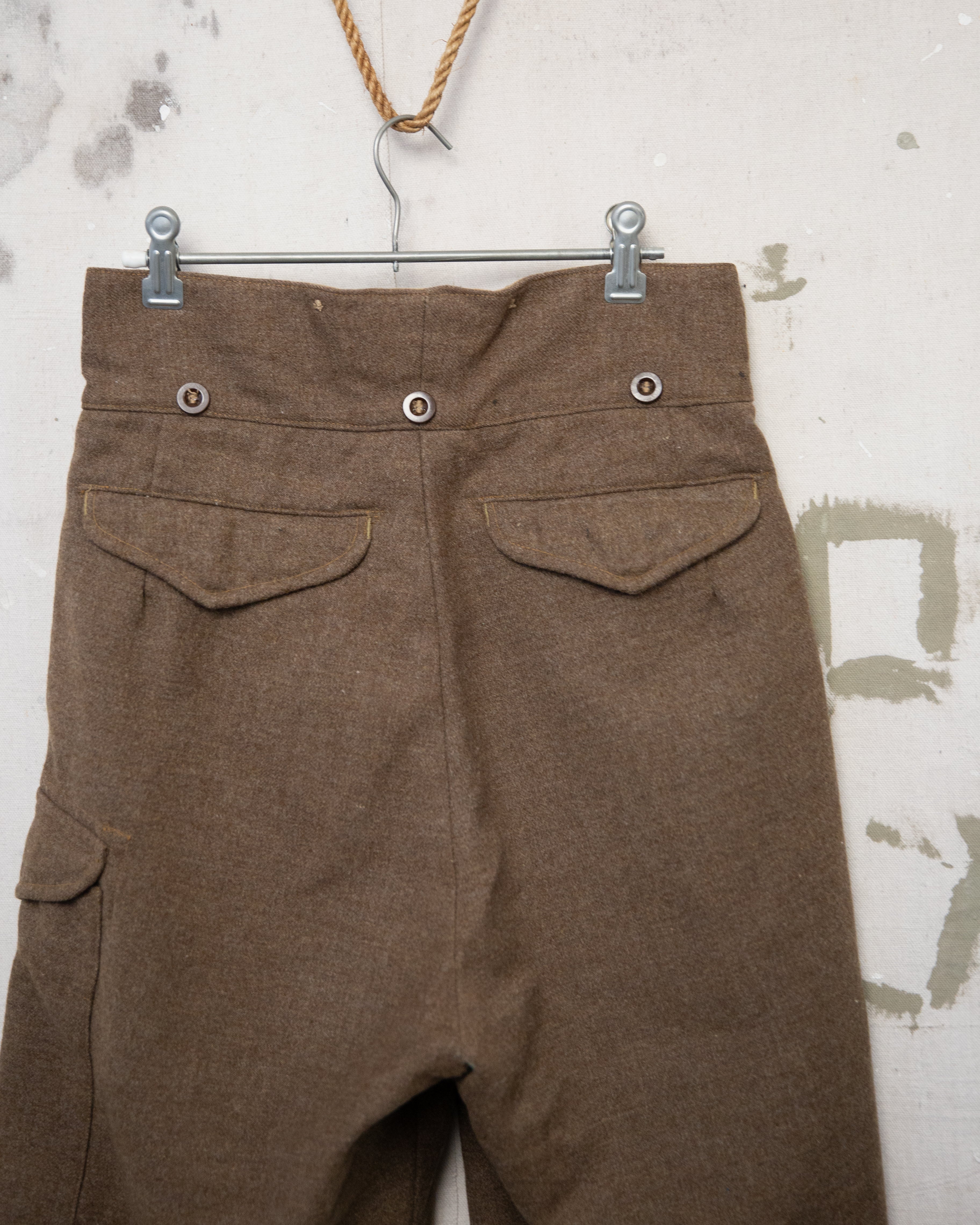 1950S Wool Battledress Cutoff Shorts - 28