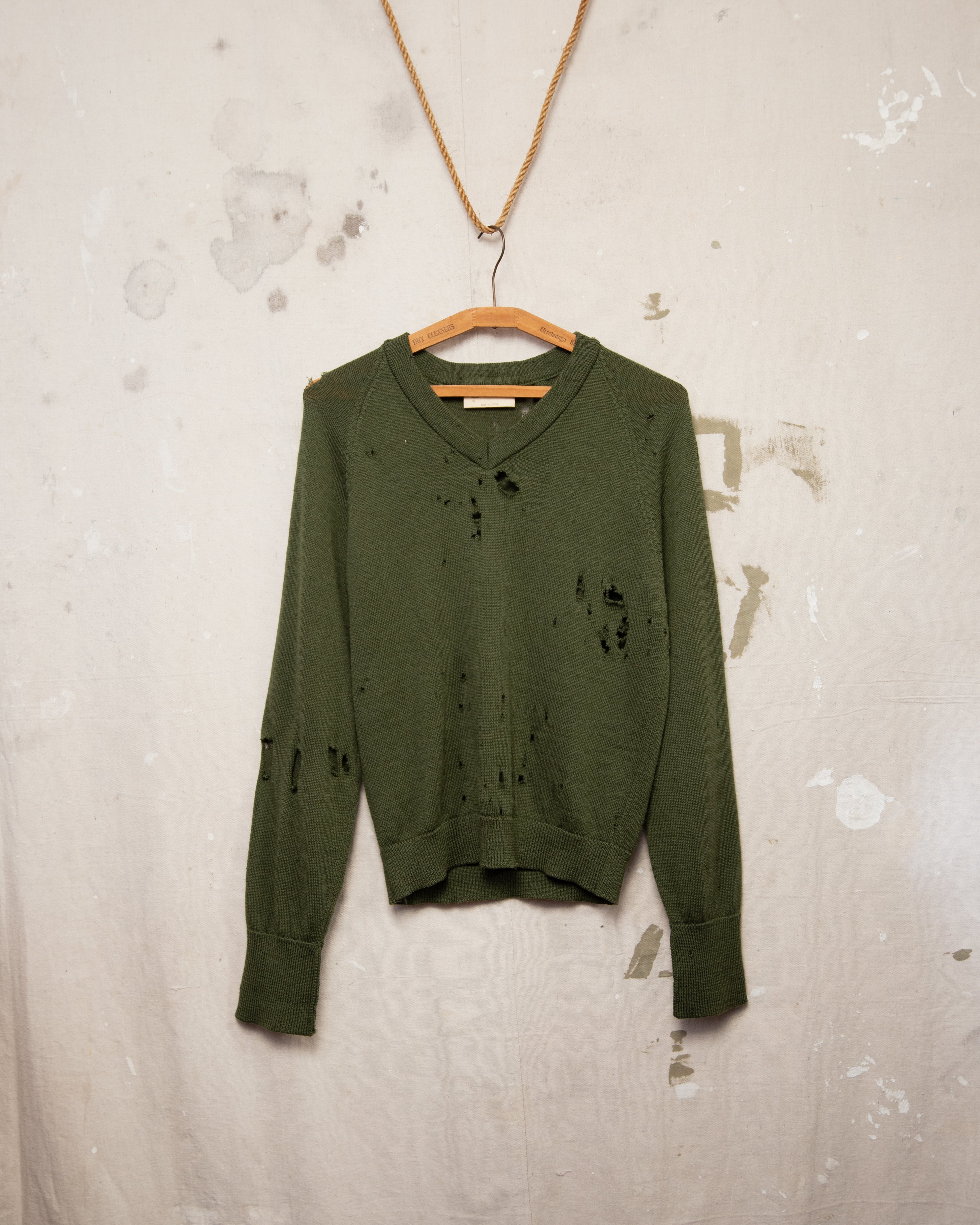 Thrashed NZ Military Sweater - M