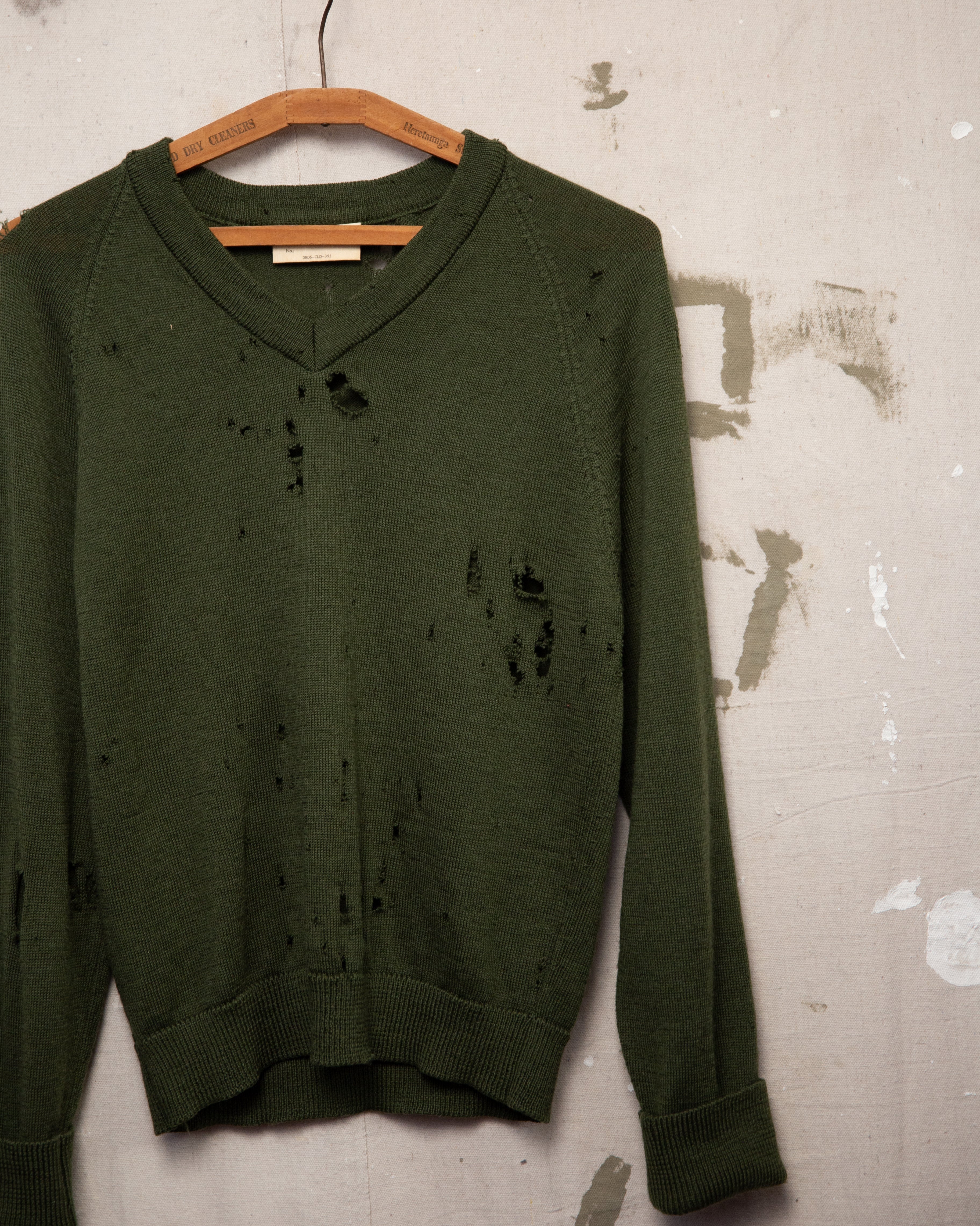 Thrashed NZ Military Sweater - M