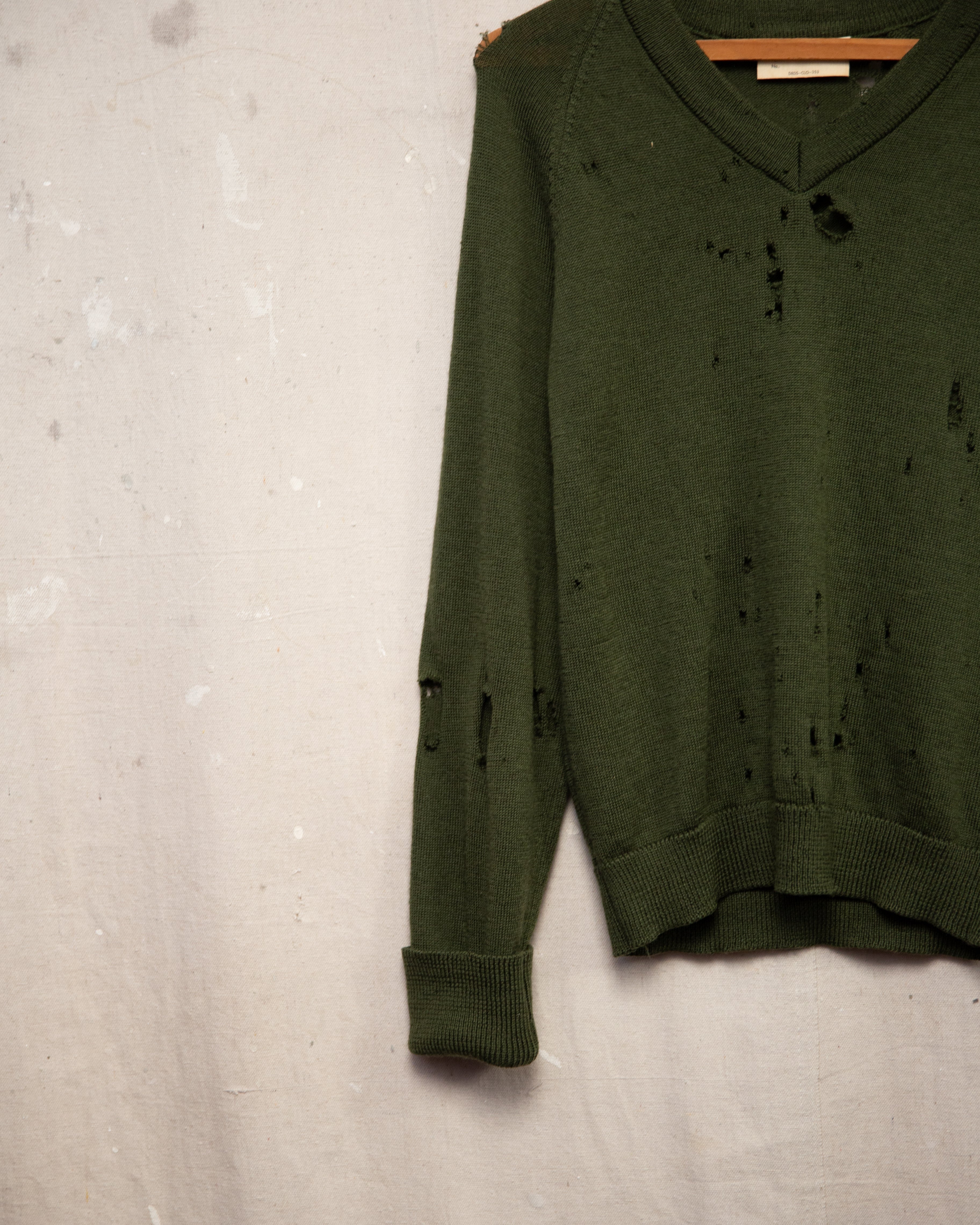 Thrashed NZ Military Sweater - M