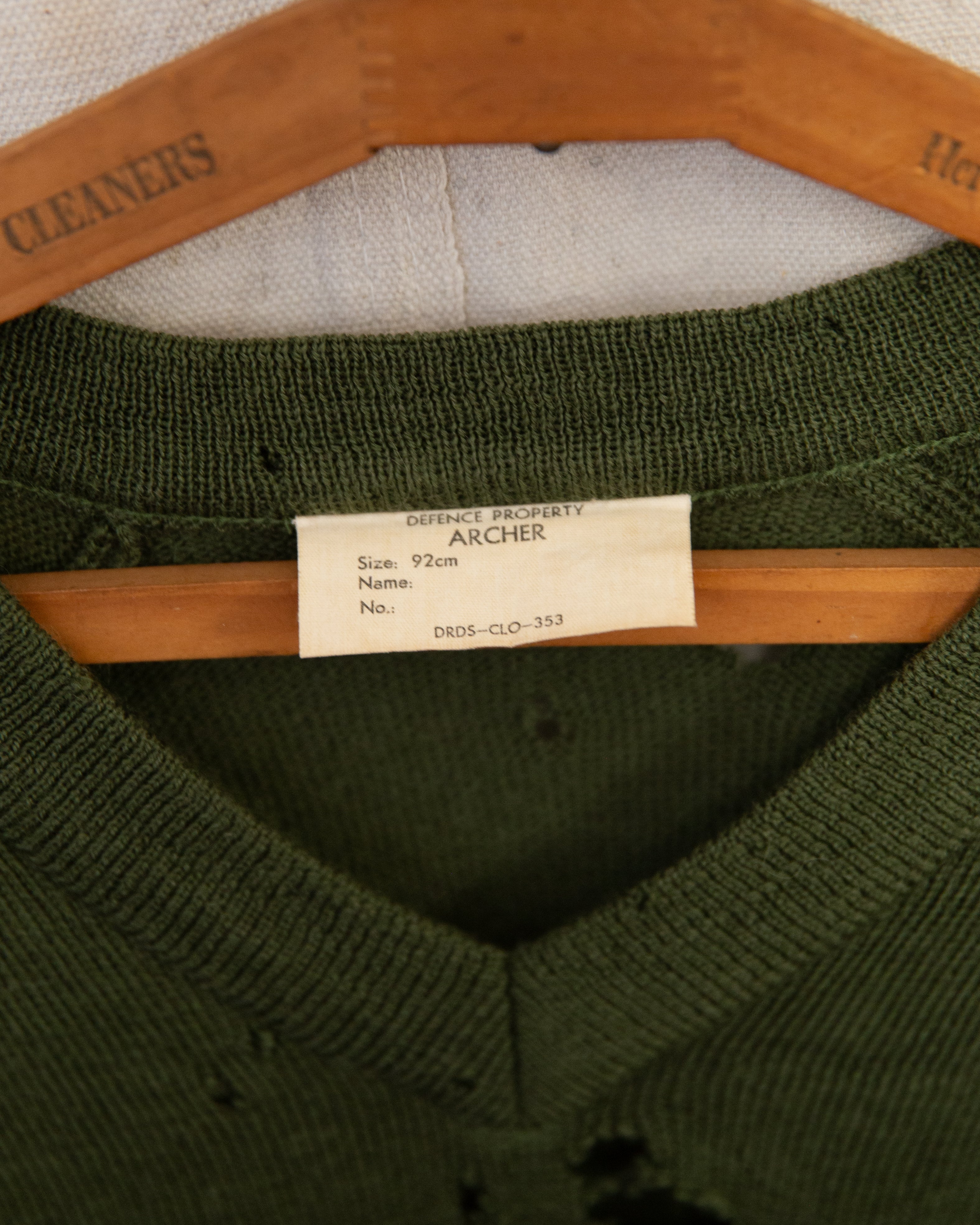 Thrashed NZ Military Sweater - M