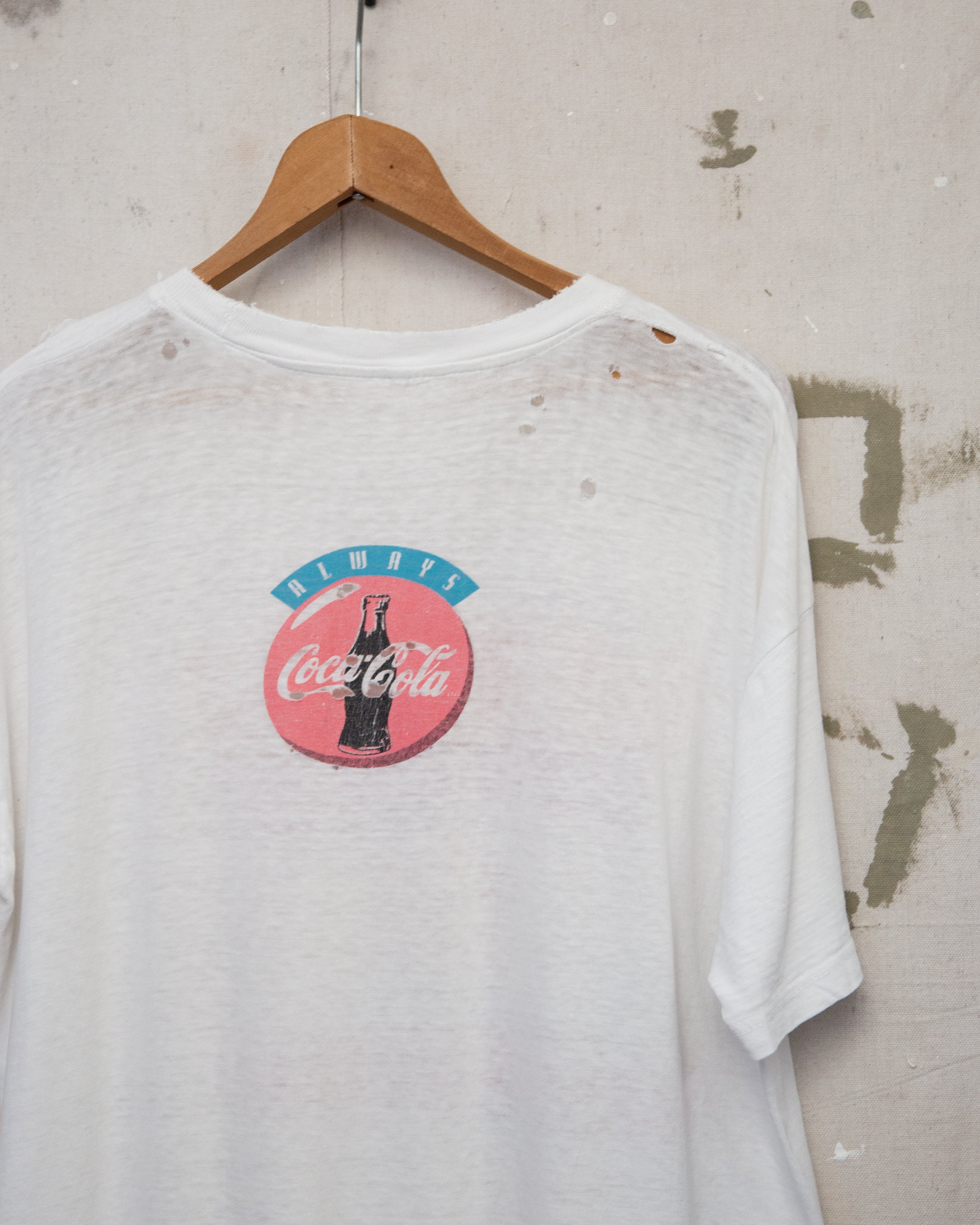 Thrashed 1990S Dutch Coke Cola Tee - M