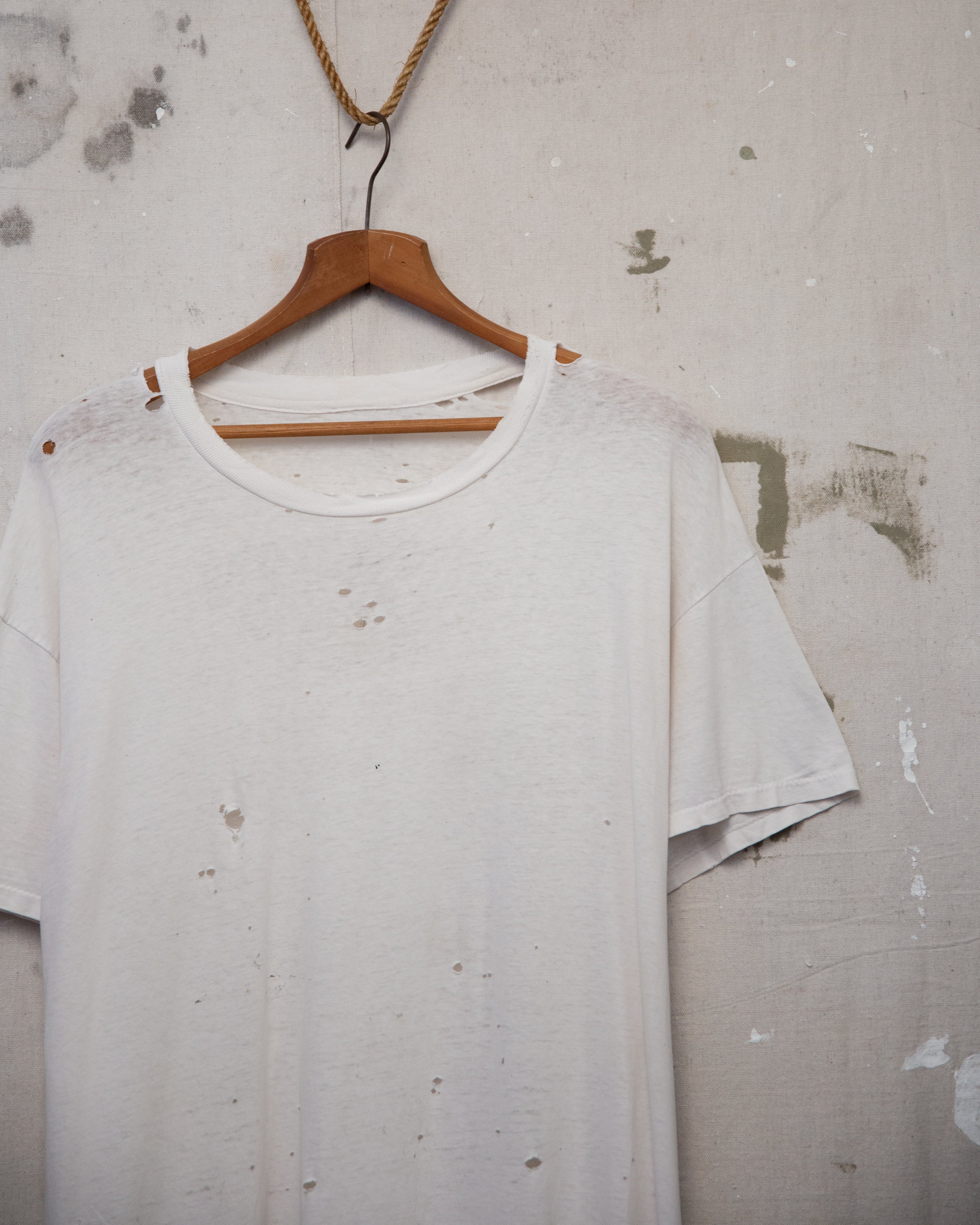 Thrashed Single Stitch Blank Tee - L