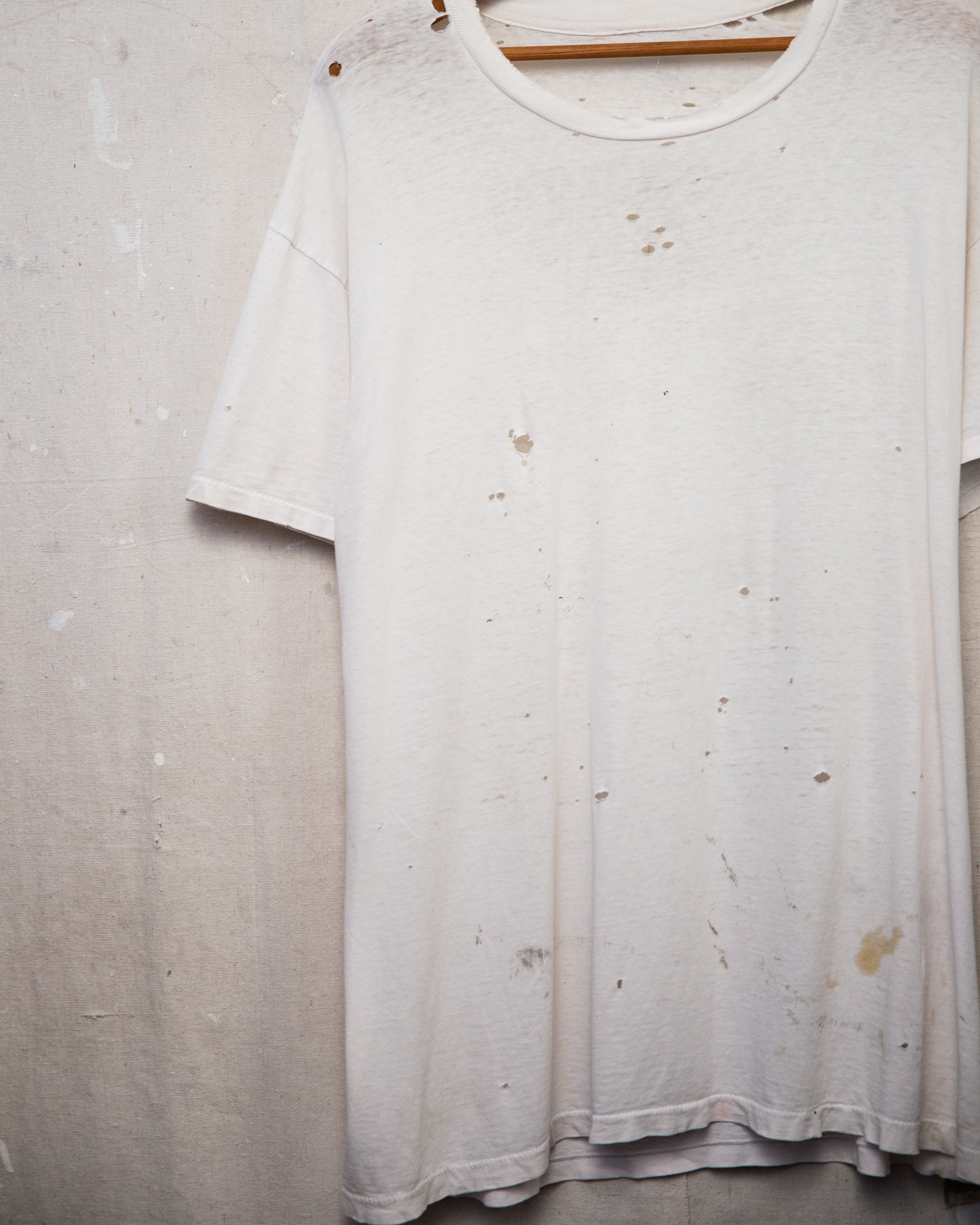 Thrashed Single Stitch Blank Tee - L
