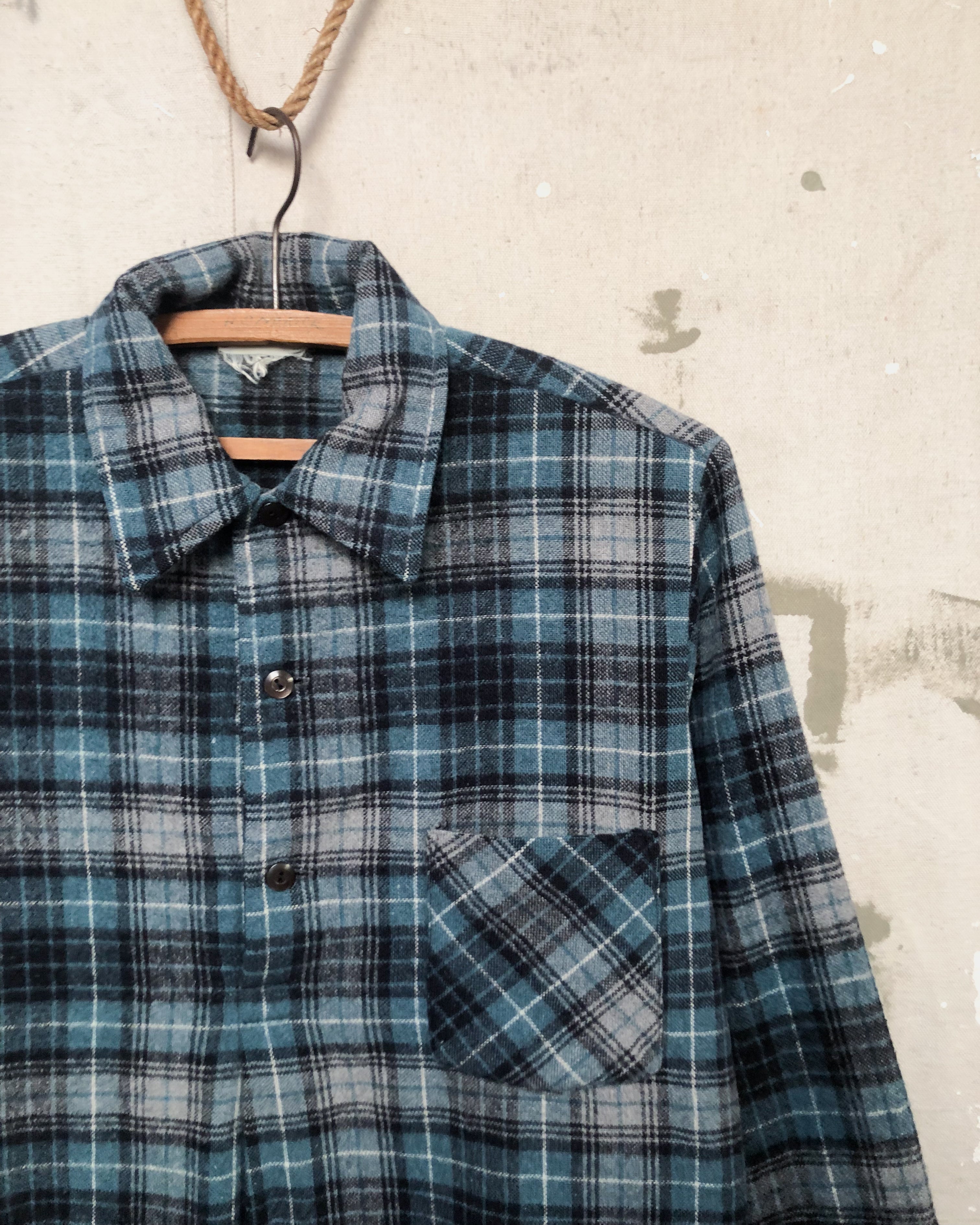 1970S/80S Flannel Pullover -  M