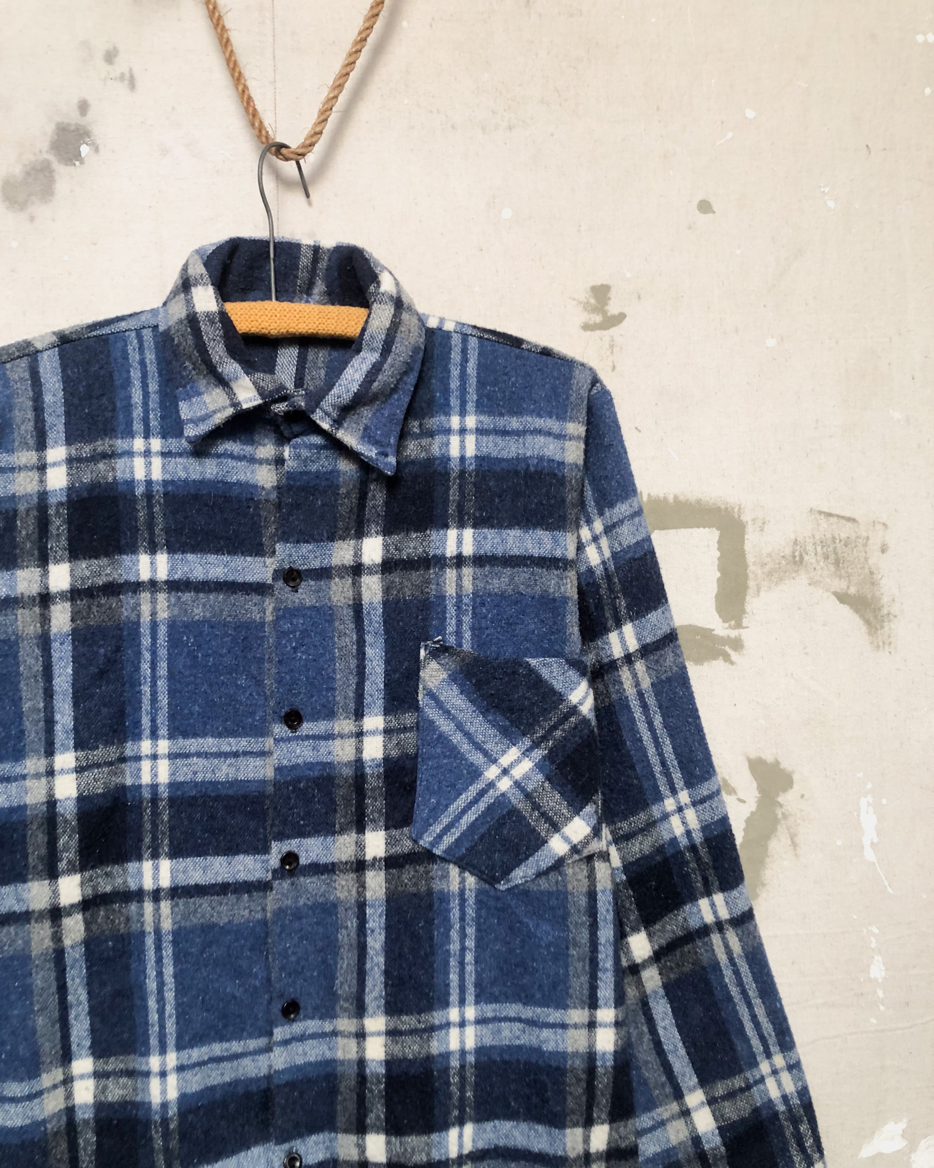 1980S Blue Flannel - S